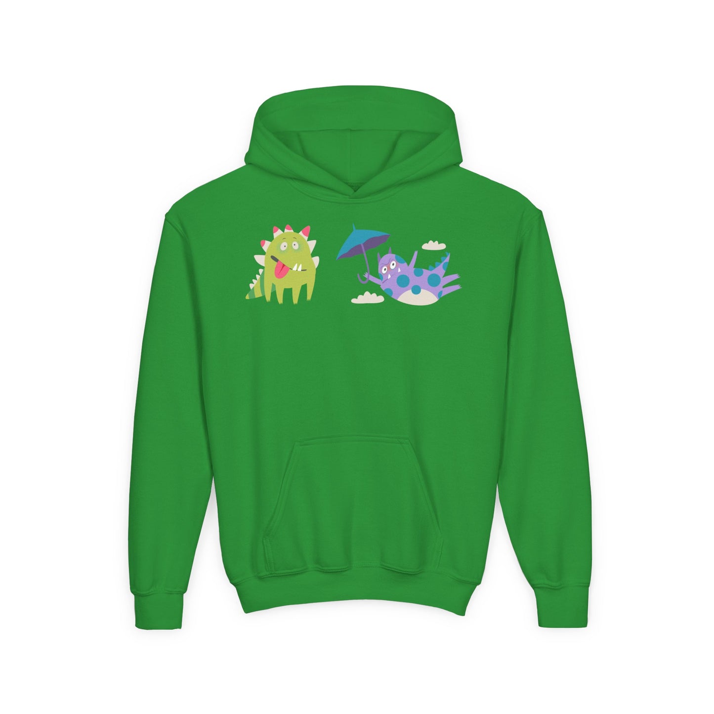 Youth Heavy Blend Hooded Sweatshirt - Monsters playing