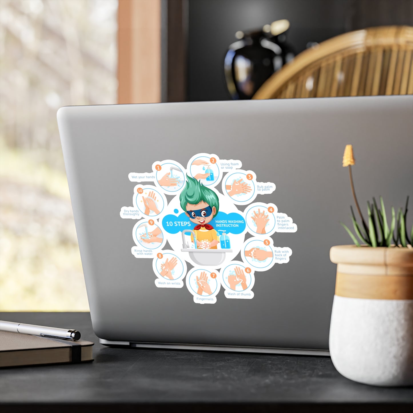 Halloween Kiss-Cut Vinyl Decals – Super kiddo hand washing steps