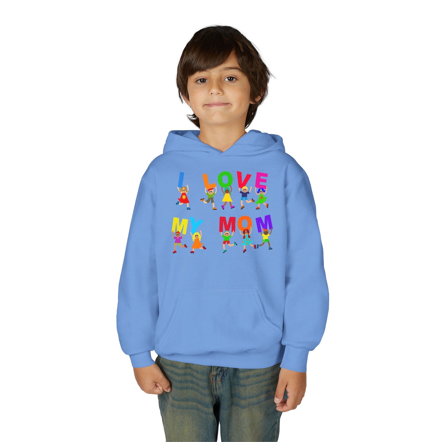 Youth Heavy Blend Hooded Sweatshirt - Kids - I love my mom