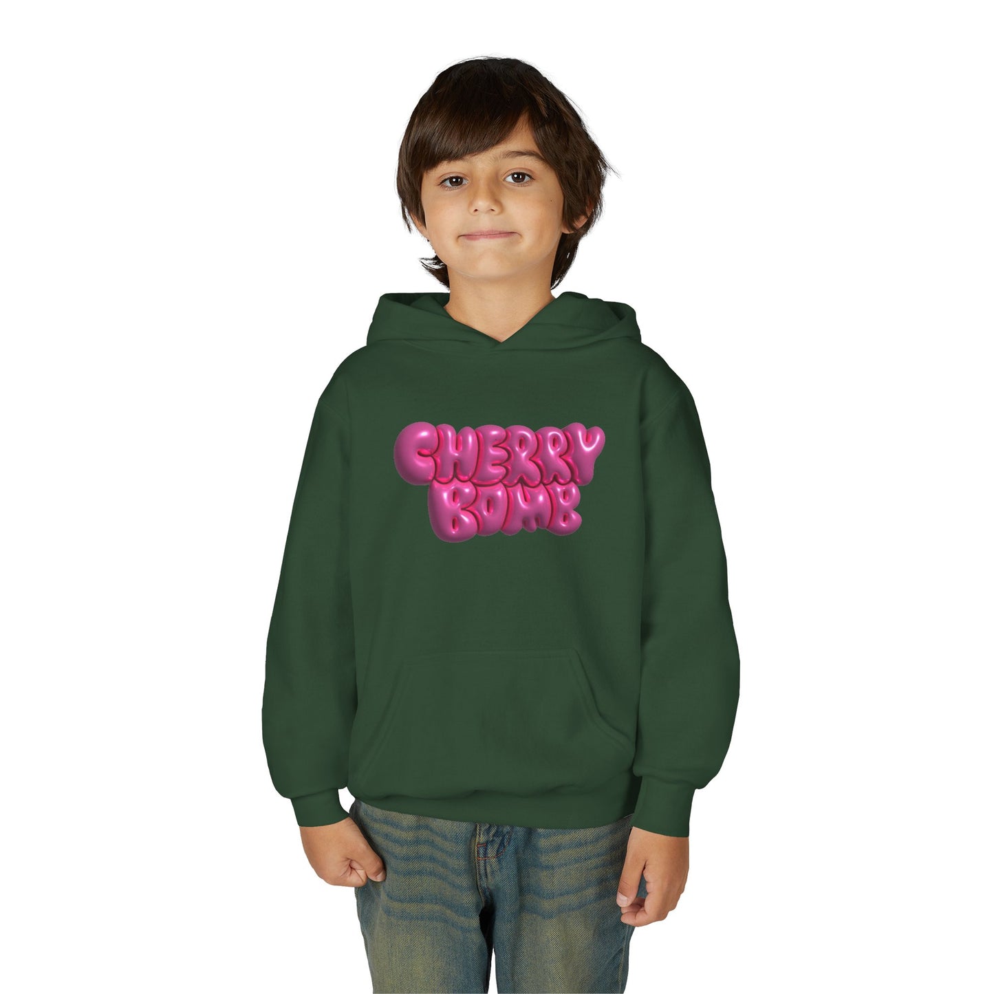 Youth Heavy Blend Hooded Sweatshirt - Cherry Bomb