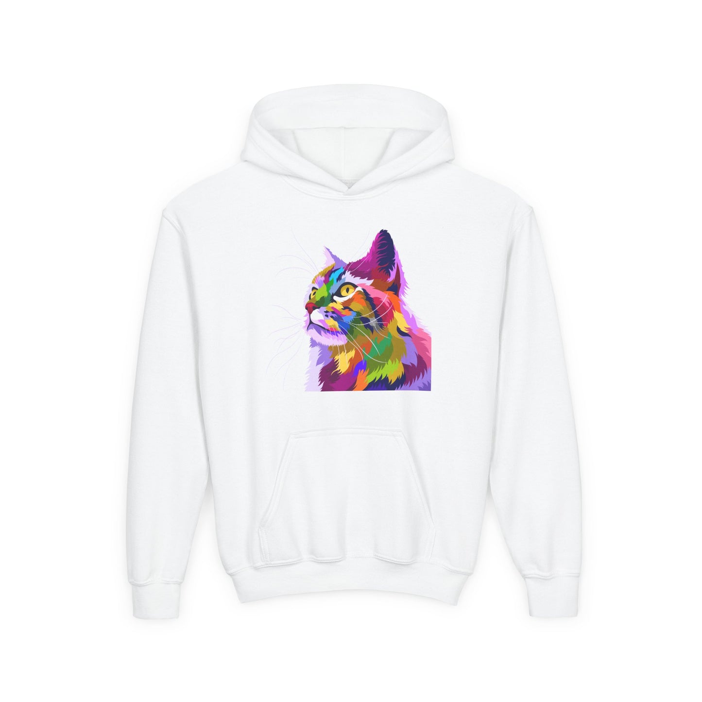 Youth Heavy Blend Hooded Sweatshirt - The cat