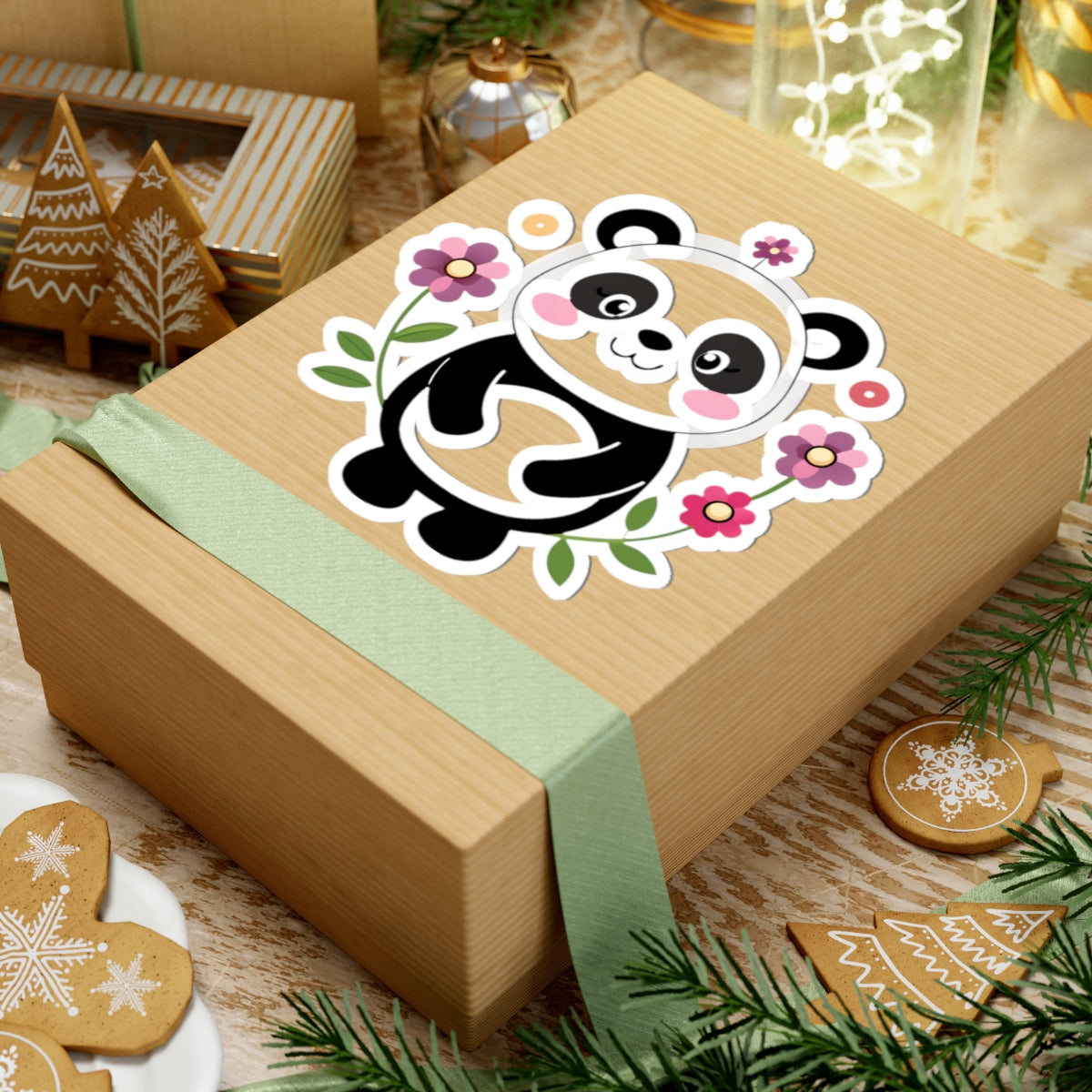 Kiss cut stickers - Charming panda