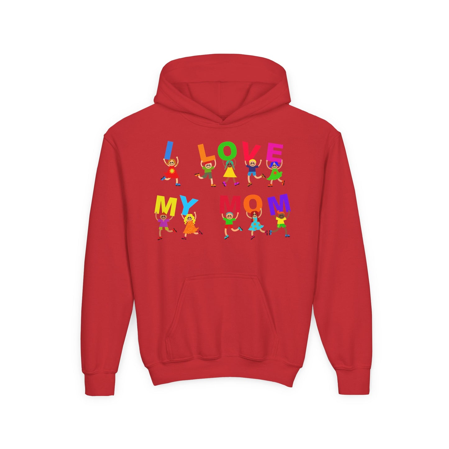 Youth Heavy Blend Hooded Sweatshirt - Kids - I love my mom