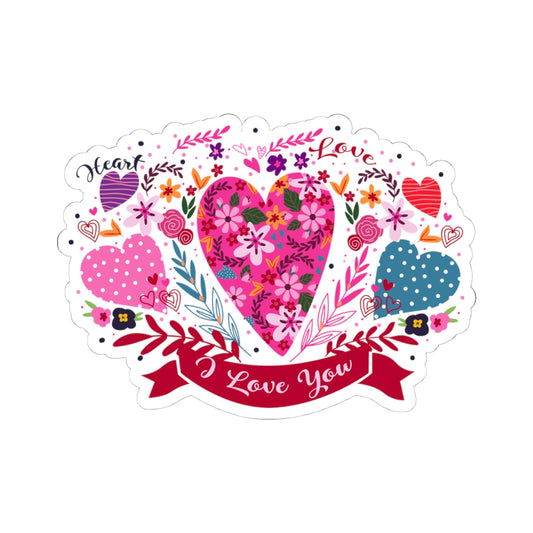 Kiss-Cut Vinyl Decals - I love you Printify