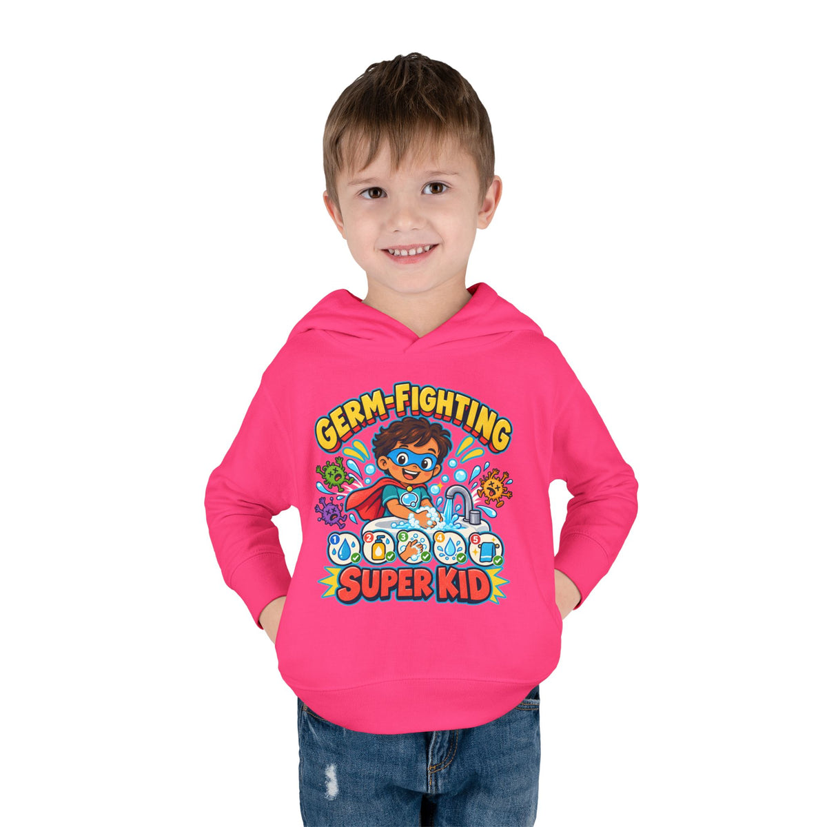 Toddler Hoodie — Germ-Fighting Super Kid