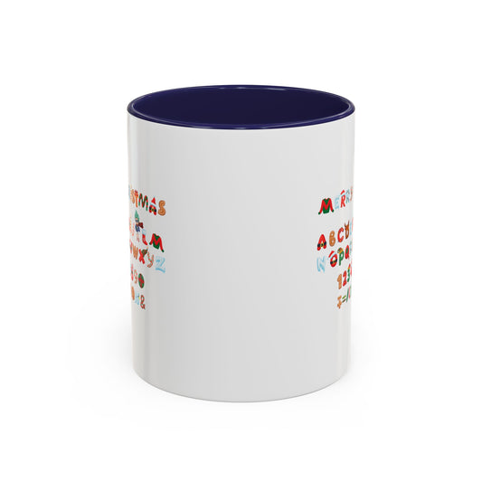 Accent Coffee Mug - Christmas alphabet