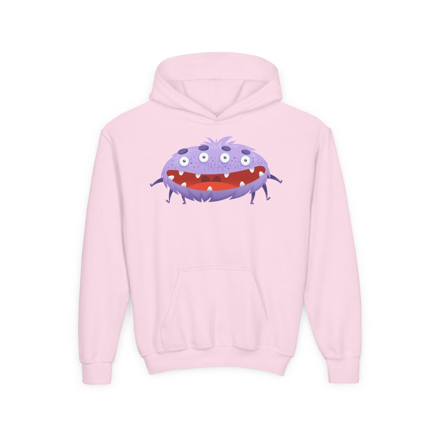 Youth Heavy Blend Hooded Sweatshirt - Purple monster