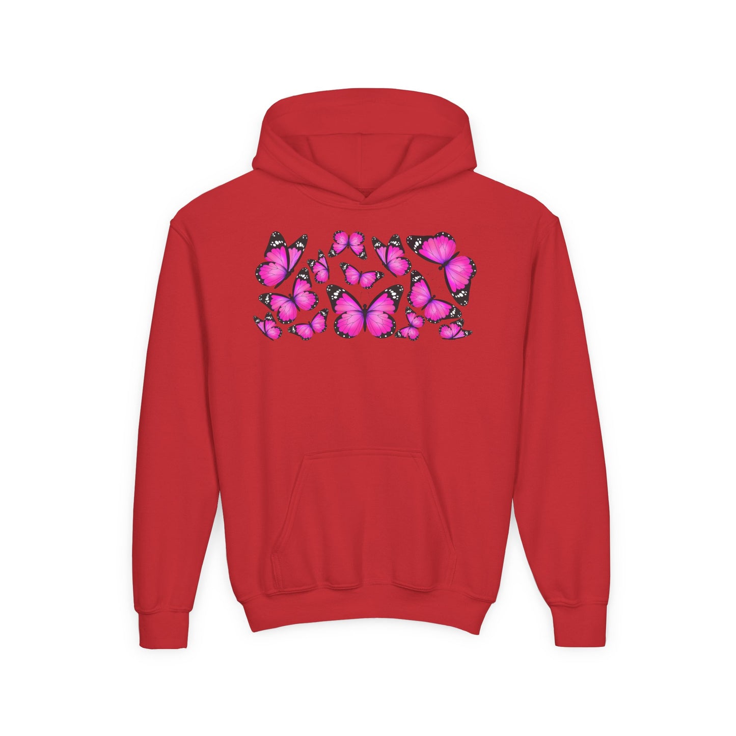 Youth Heavy Blend Hooded Sweatshirt -  Beautiful purple monarch