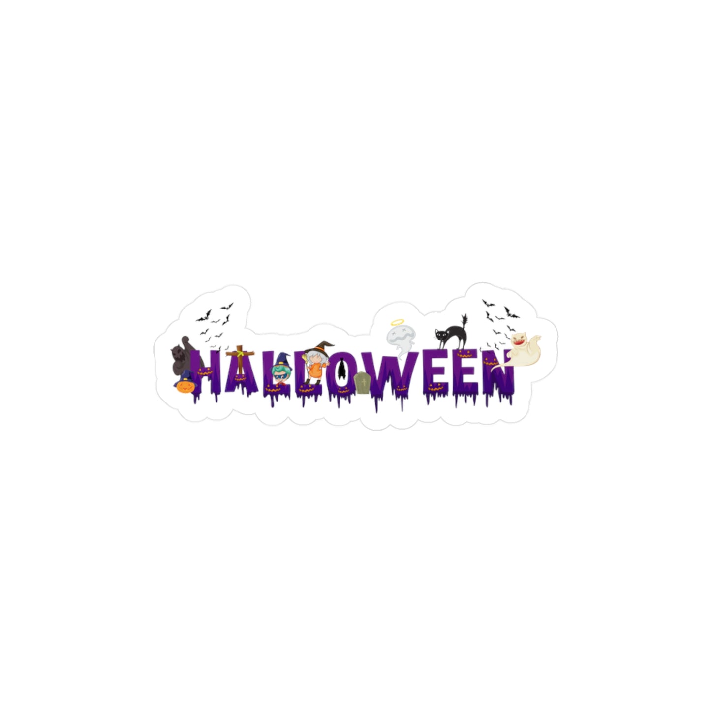 Halloween Kiss-Cut Vinyl Decals – Holloween word