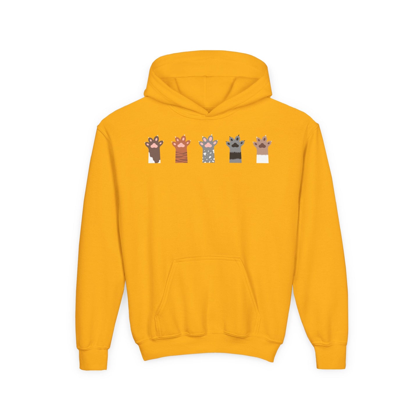 Youth Heavy Blend Hooded Sweatshirt - Group of paw