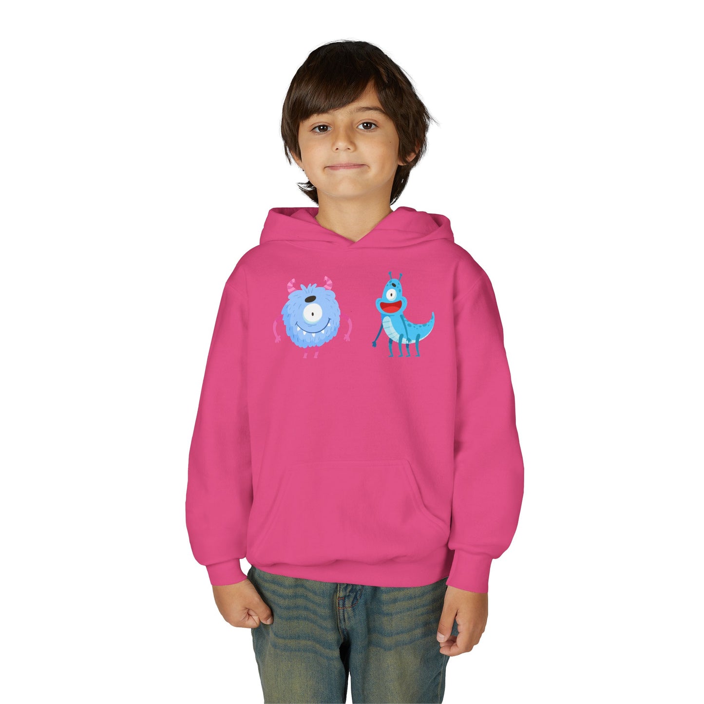 Youth Heavy Blend Hooded Sweatshirt -  One eyed monster