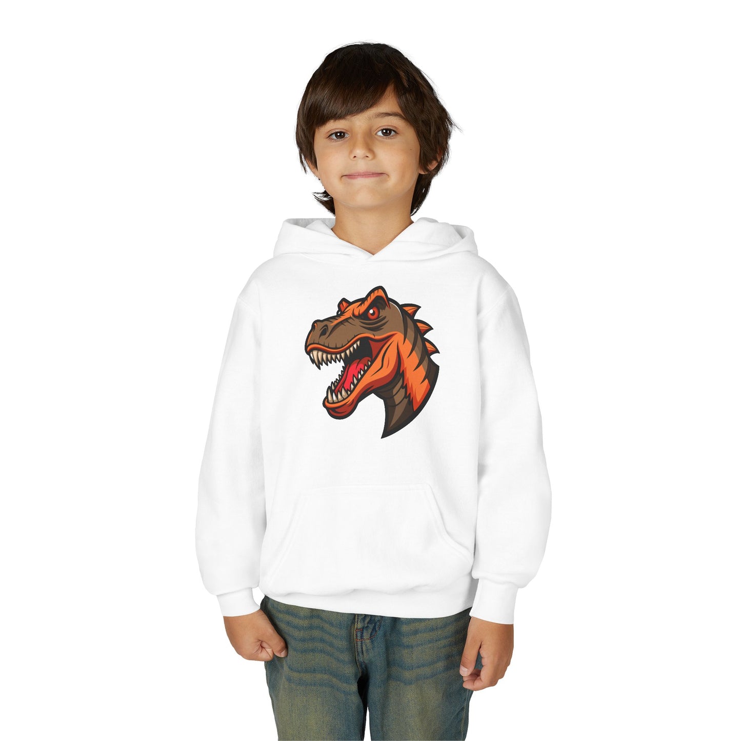 Youth Heavy Blend Hooded Sweatshirt -  Tyrannosaurus rex