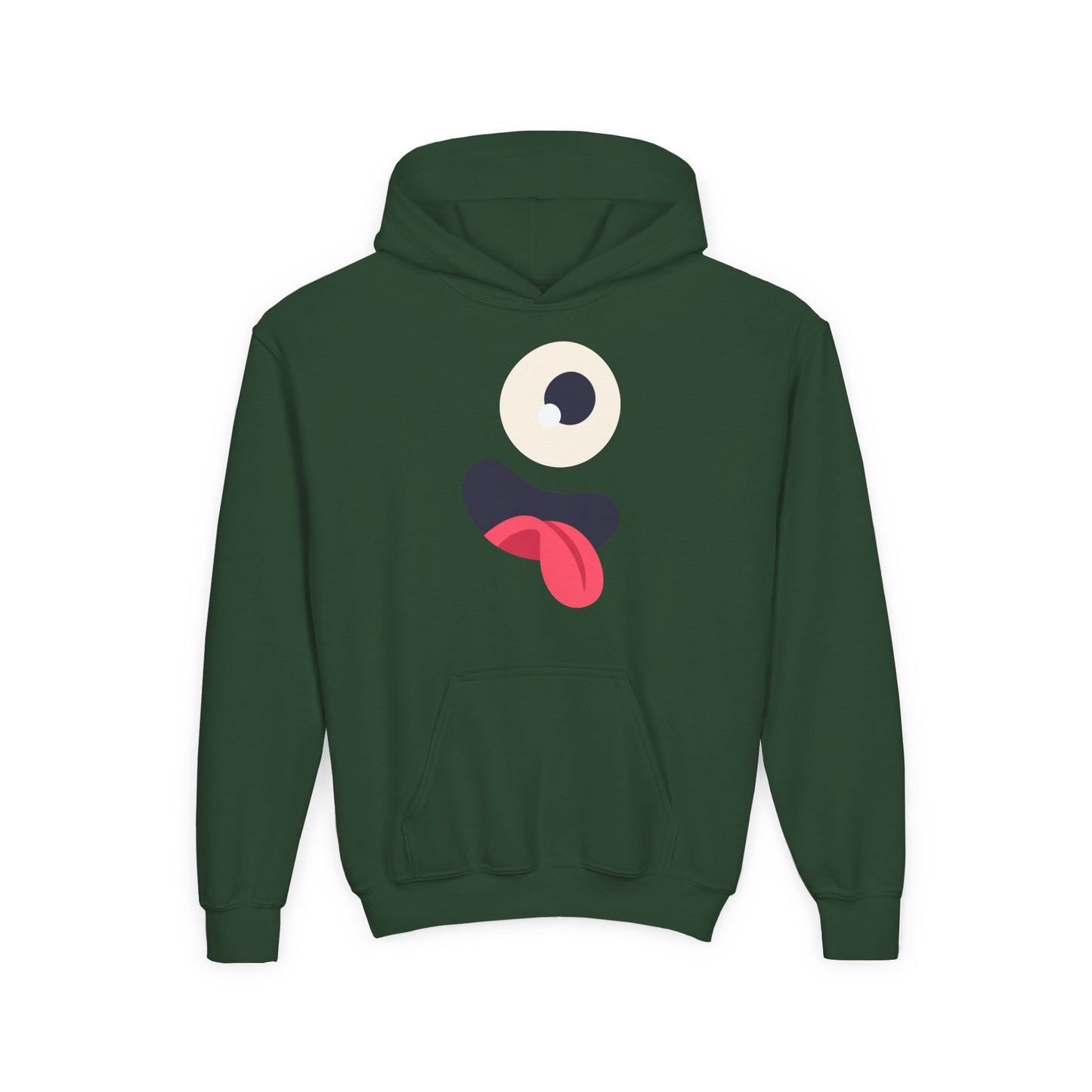 Youth Heavy Blend Hooded Sweatshirt - Monsters Eyes and tongue