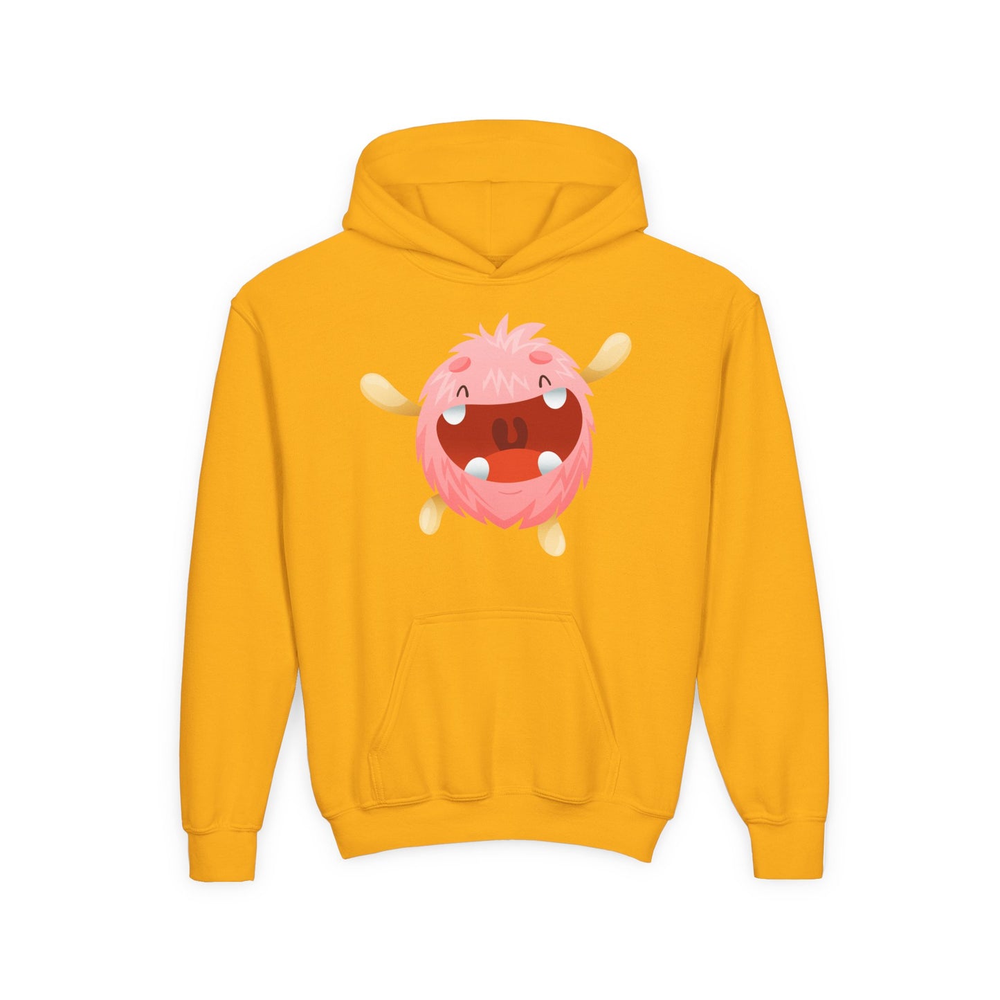 Youth Heavy Blend Hooded Sweatshirt - Baby pink monster