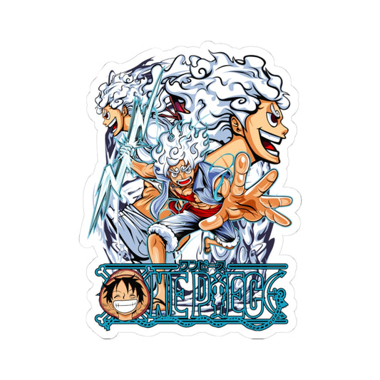 Kiss-Cut Stickers - One piece luffy gear 5 in action