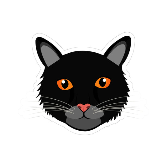 Kiss-Cut Stickers - Black Cat Printify