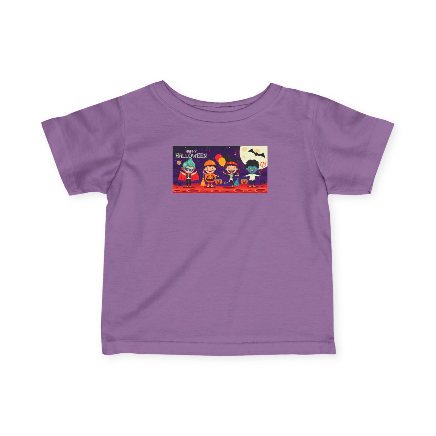 Infant Fine Jersey Tee - Super kiddo with friends on holloween