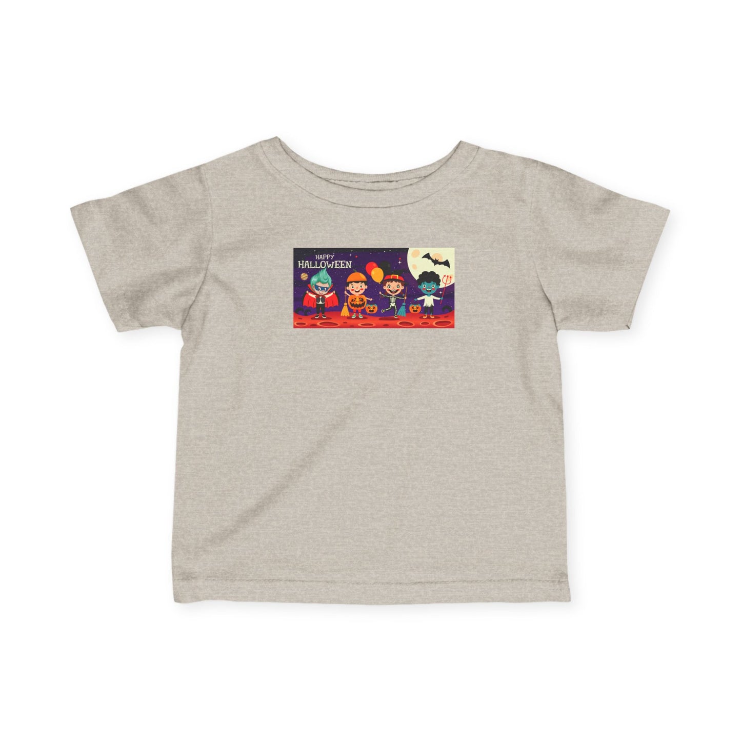 Infant Fine Jersey Tee - Super kiddo with friends on holloween