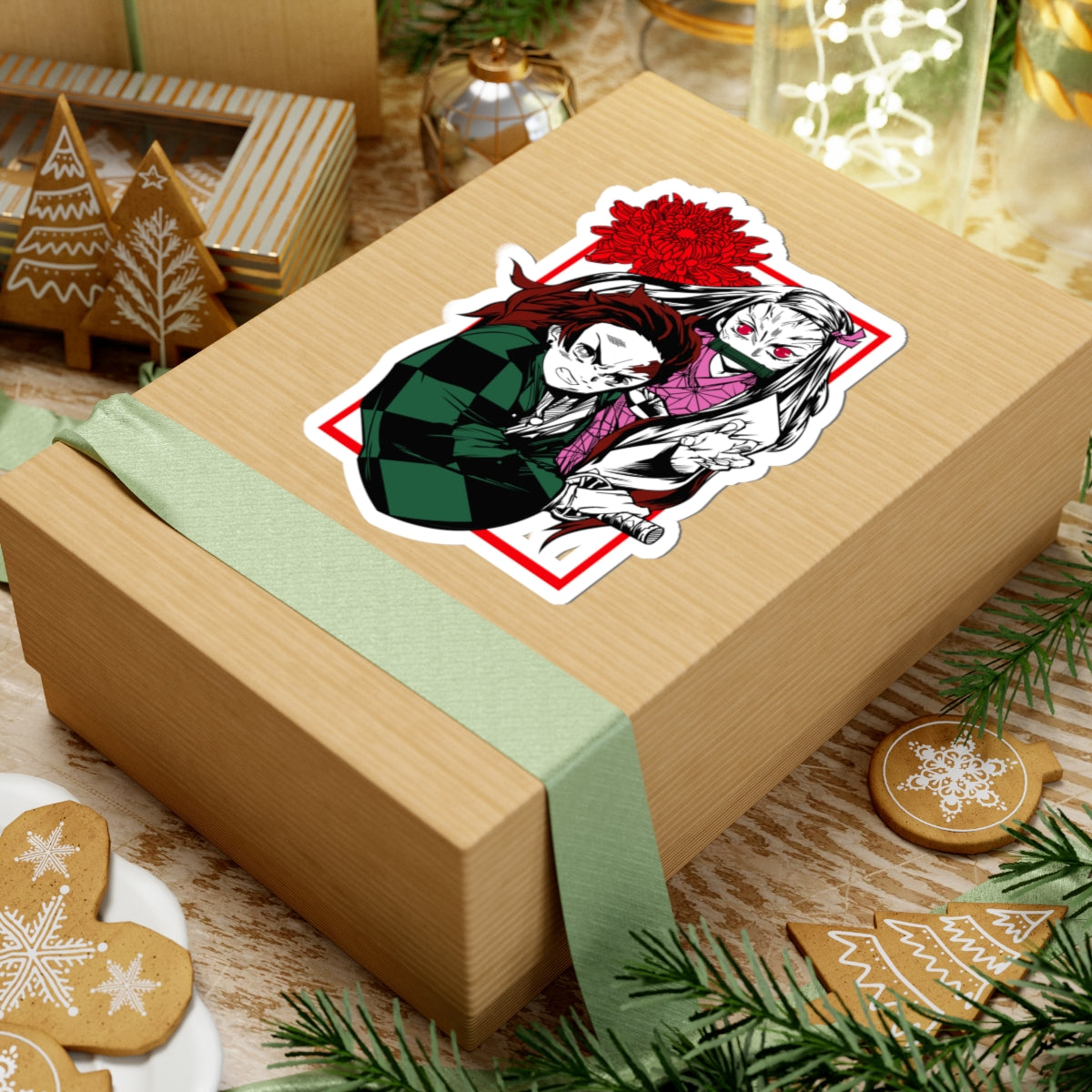 Kiss-Cut Stickers - Demon slayer tanjiro and nezuko