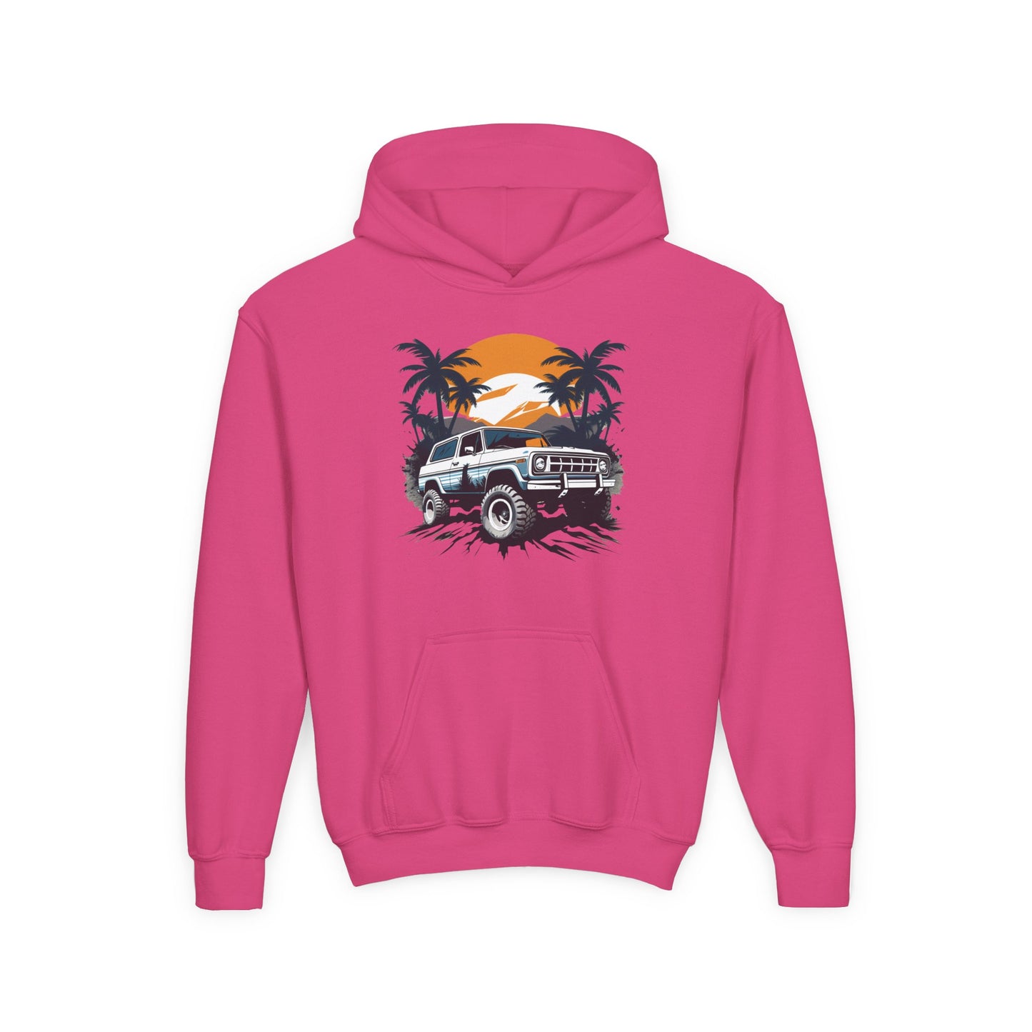 Youth Heavy Blend Hooded Sweatshirt - Off road car