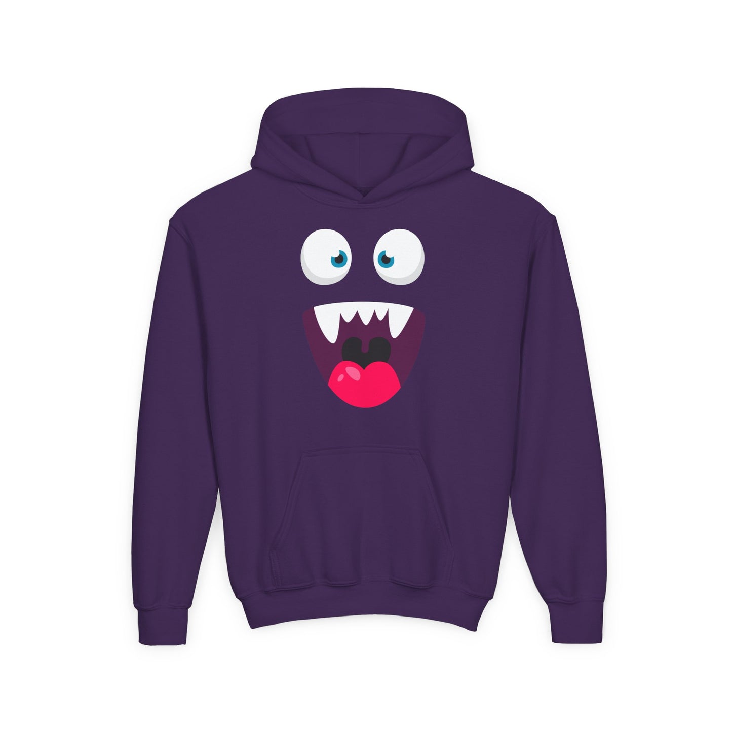 Youth Heavy Blend Hooded Sweatshirt -  Cute monsters face