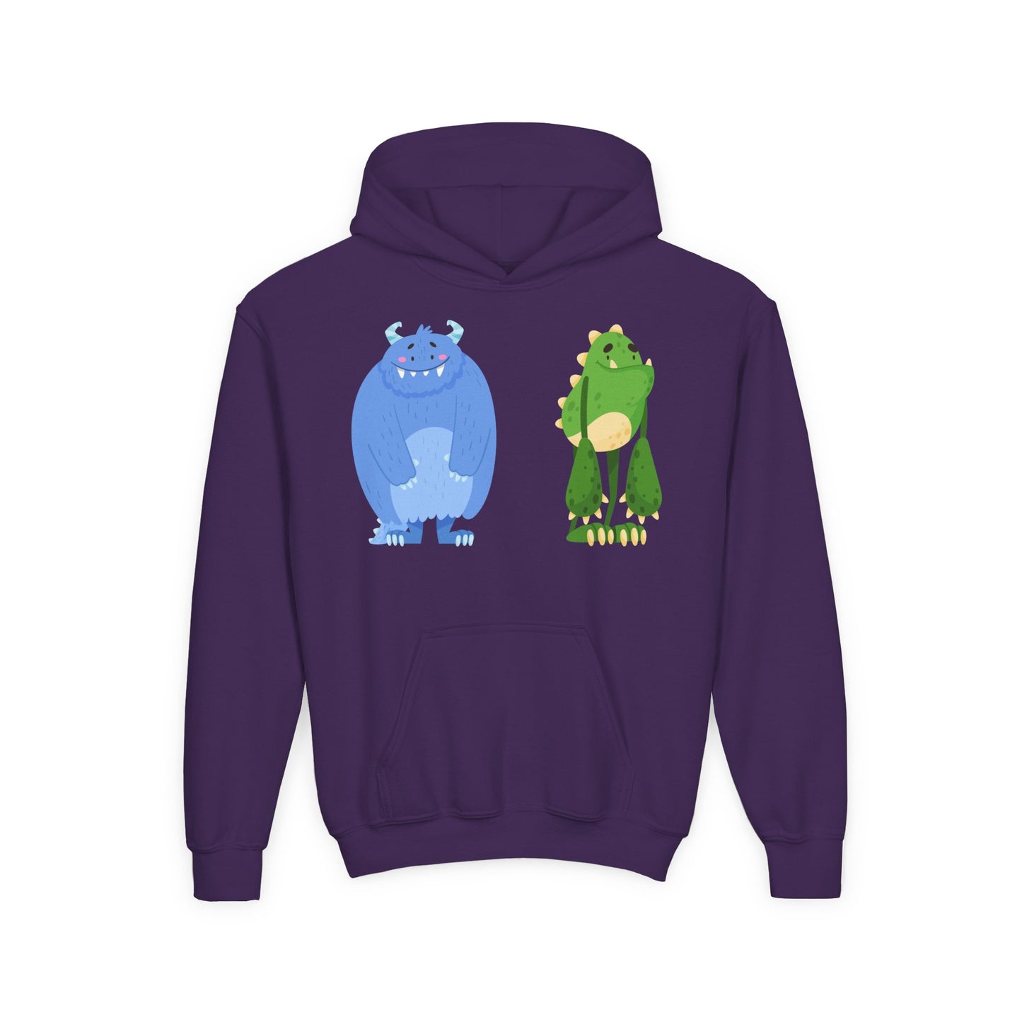 Youth Heavy Blend Hooded Sweatshirt - Cute monster