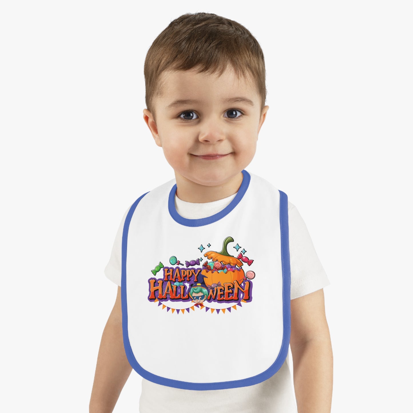 Baby Bib - Happy halloween banner