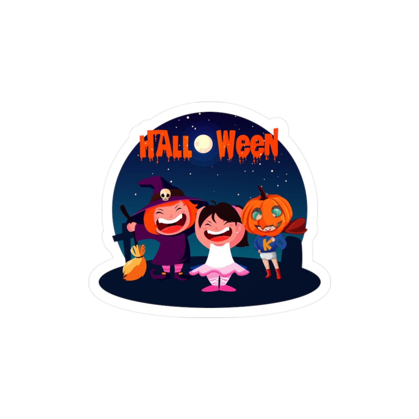 Halloween Kiss-Cut Vinyl Decals – Super kiddo wearing pumpkin