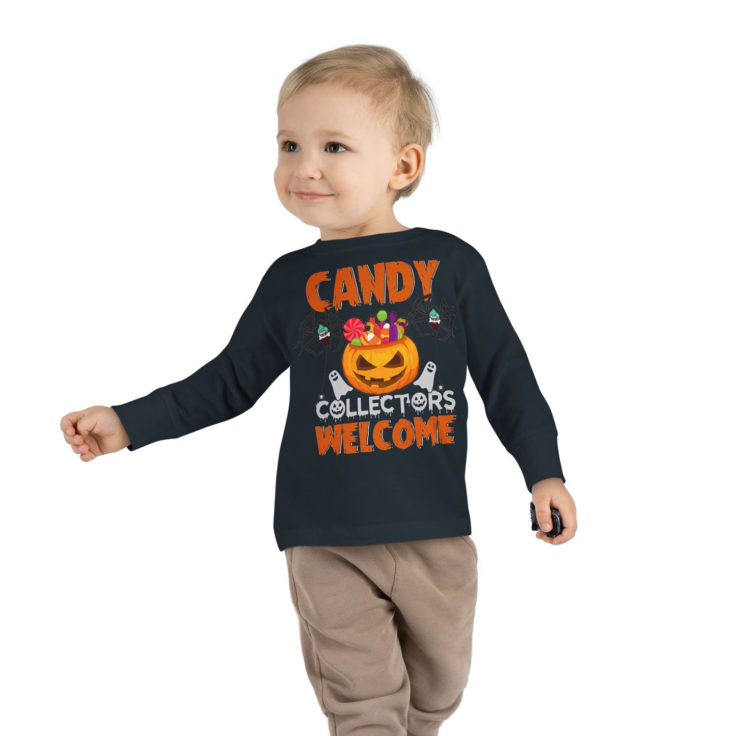 Toddler Long Sleeve Tee - Candy collectors by super kiddo