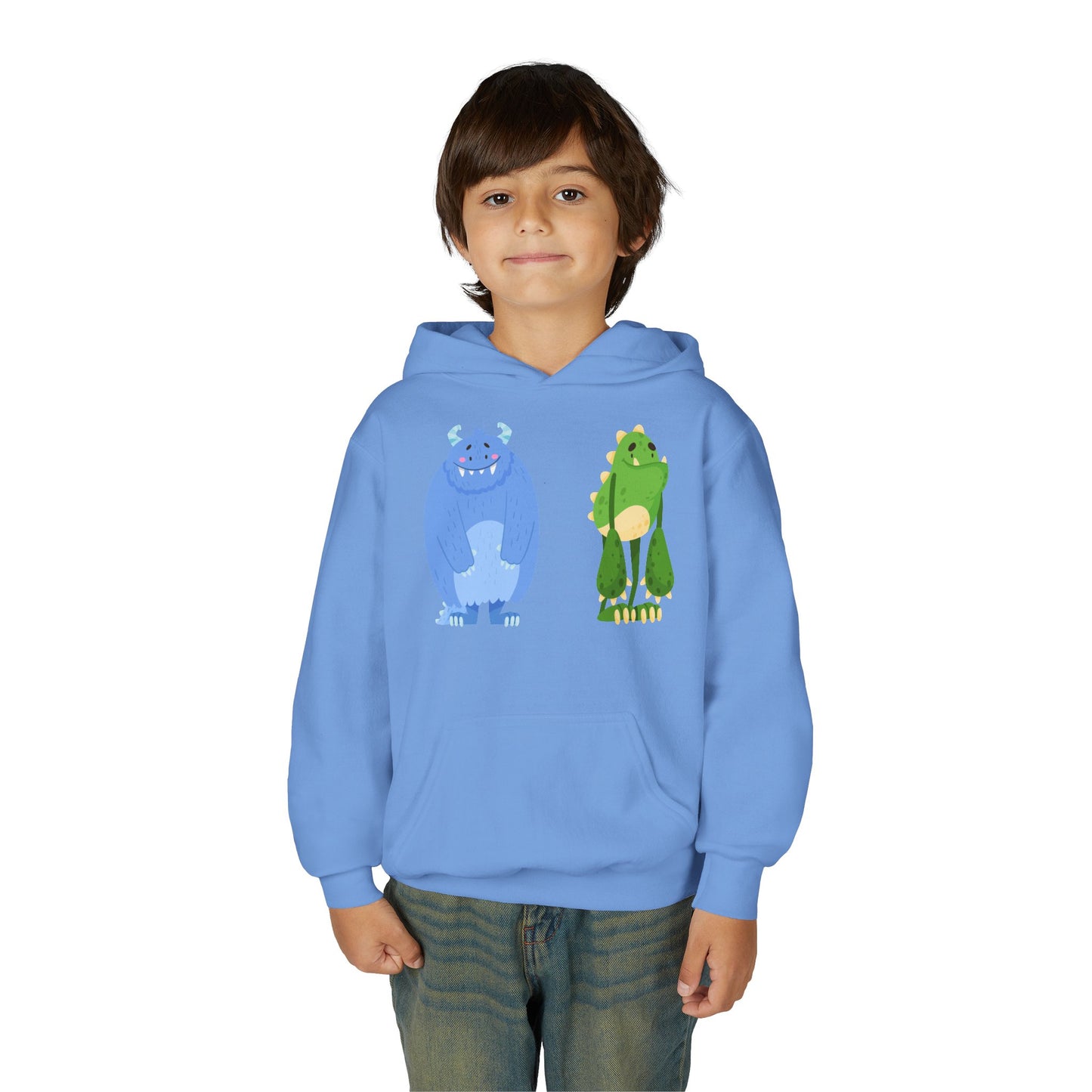 Youth Heavy Blend Hooded Sweatshirt - Cute monster