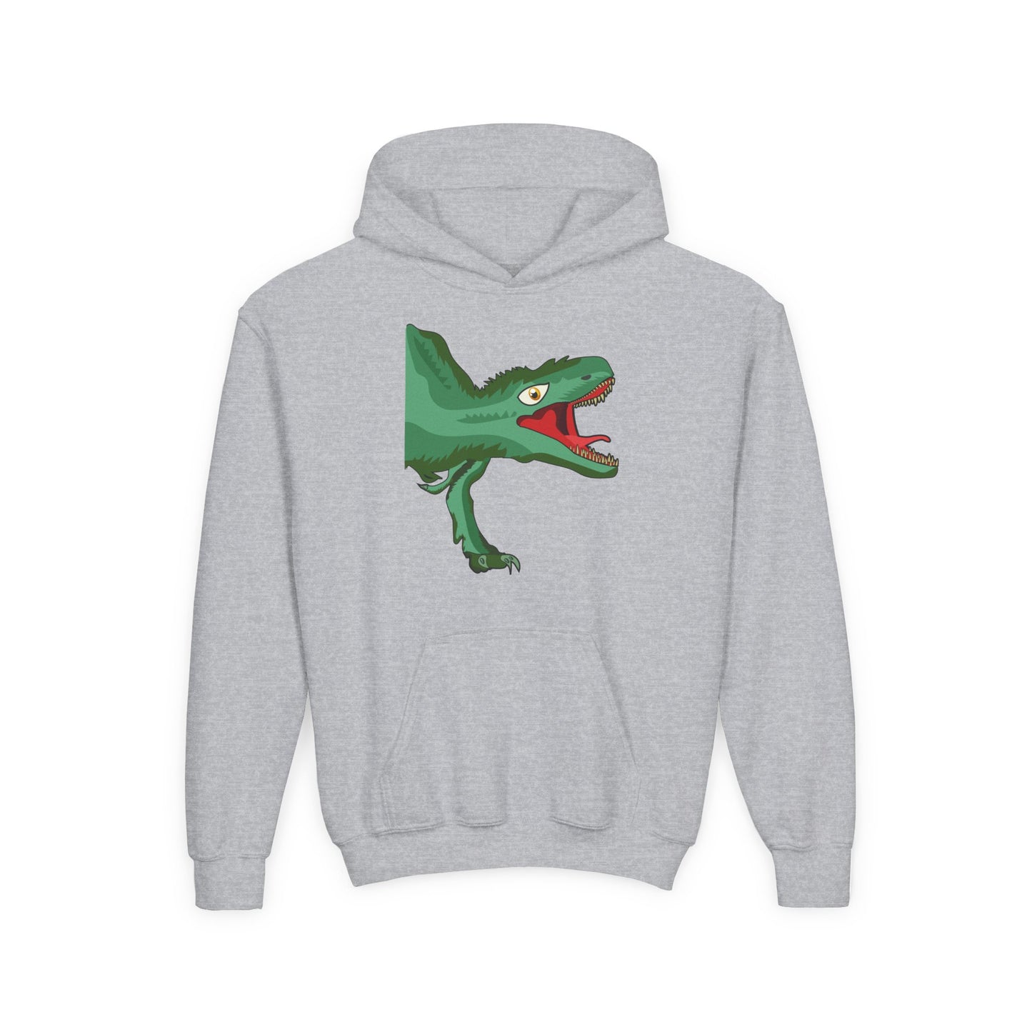 Youth Heavy Blend Hooded Sweatshirt -  Tyrannosaurus hunting