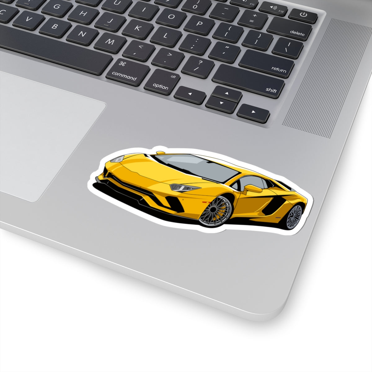 Kiss-Cut Vinyl Decals - Yellow super car