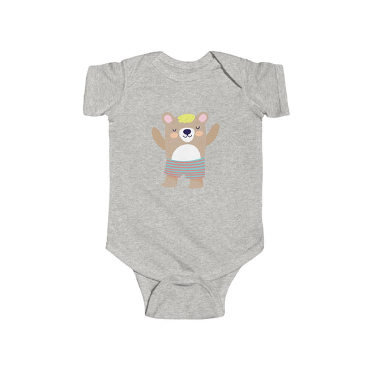 Adorable sleeping bear infant bodysuit Printify