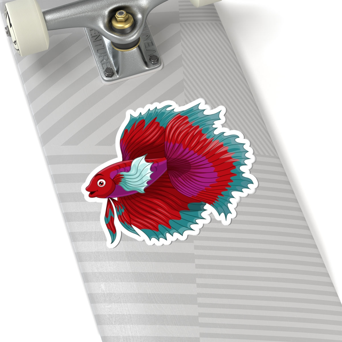 Kiss-Cut Vinyl Decals - Red siamese fighting fish