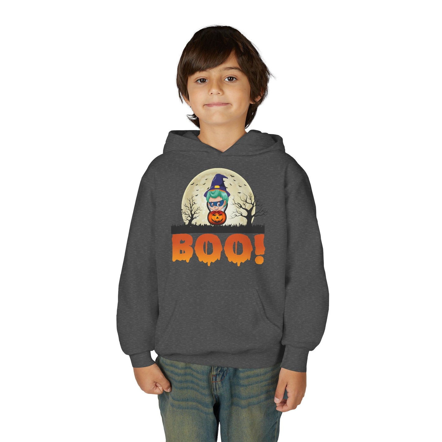 Youth Heavy Blend Hooded Sweatshirt - Boo