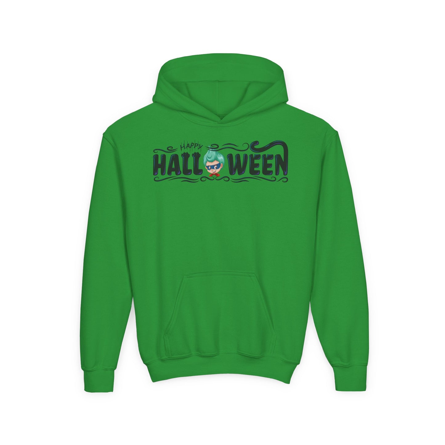 Youth Heavy Blend Hooded Sweatshirt - Happy halloween by super kiddo