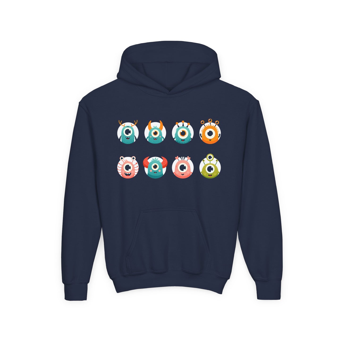Youth Heavy Blend Hooded Sweatshirt - One eye monsters