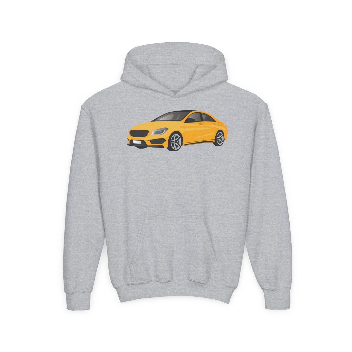 Youth Heavy Blend Hooded Sweatshirt - Yellow car