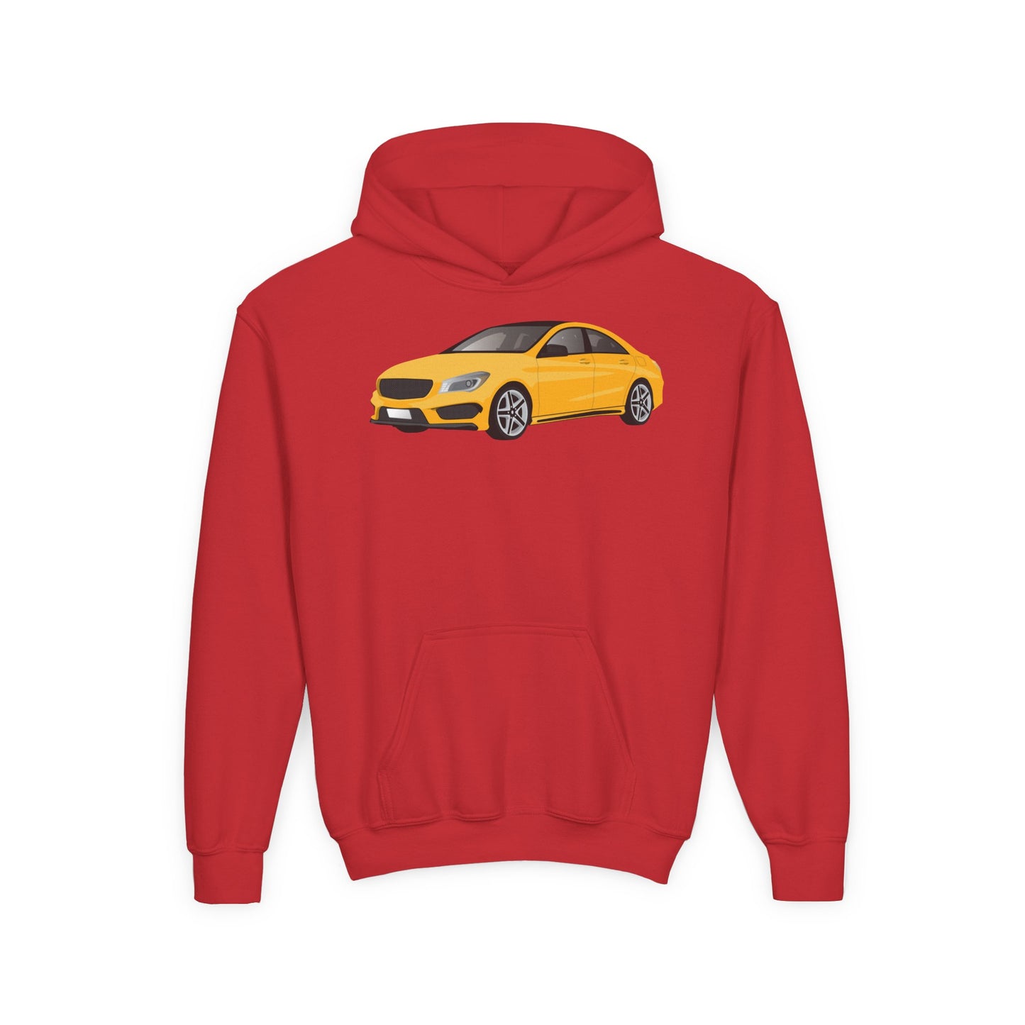 Youth Heavy Blend Hooded Sweatshirt - Yellow car