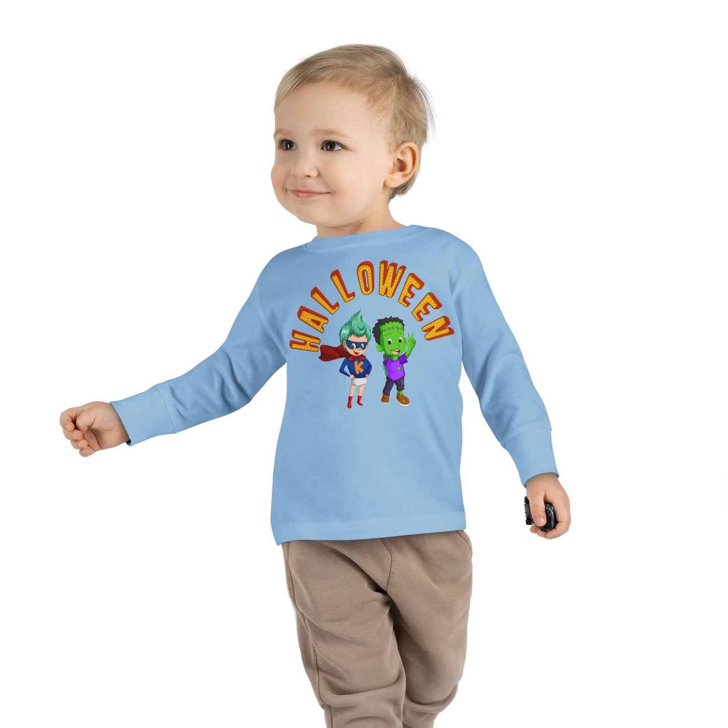 Toddler Long Sleeve Tee - Holloween with super kiddo
