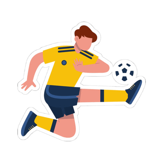 Kiss-Cut Stickers - Man playing soccer Printify