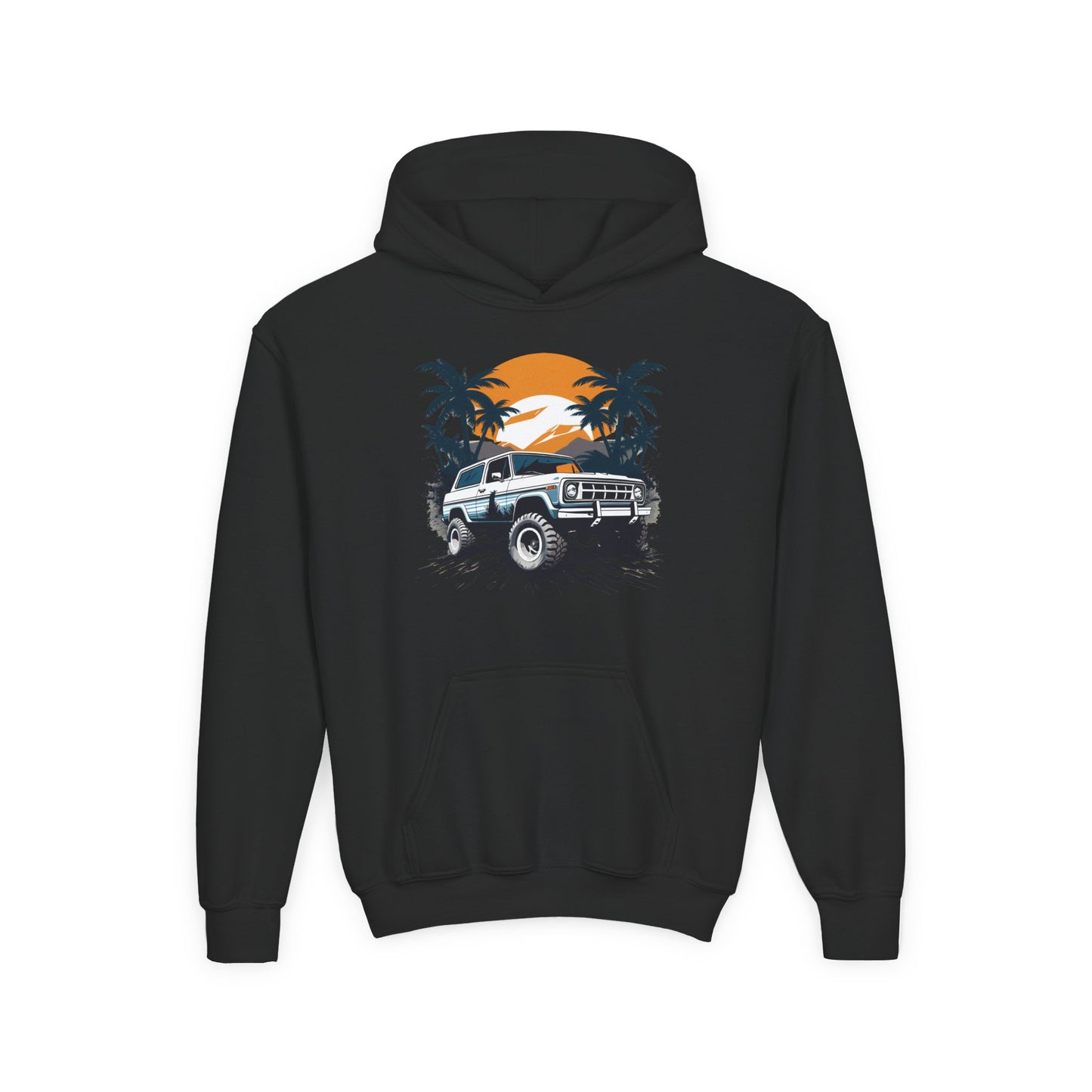 Youth Heavy Blend Hooded Sweatshirt - Off road car