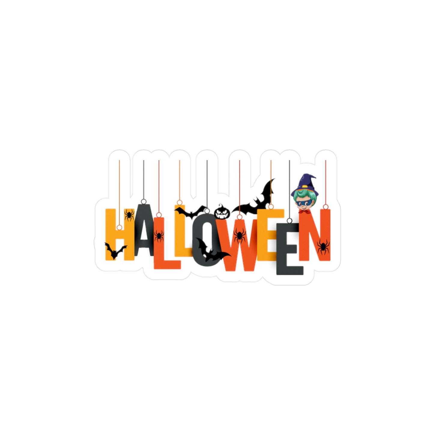 Halloween Kiss-Cut Vinyl Decals – Holloween hanging letters