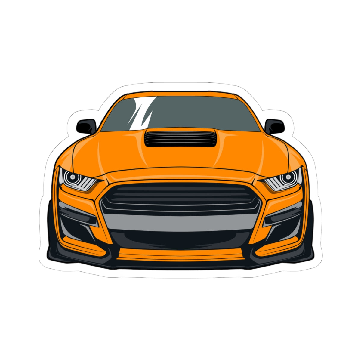 Kiss-Cut Stickers - Orange superfast car