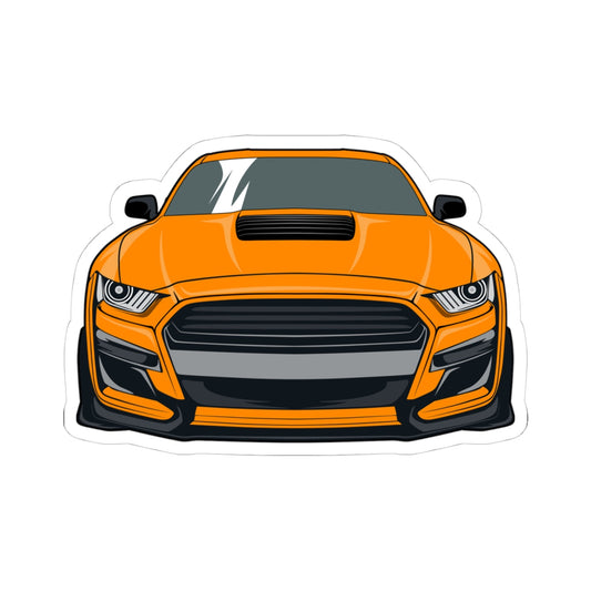 Kiss-Cut Stickers - Orange superfast car Printify