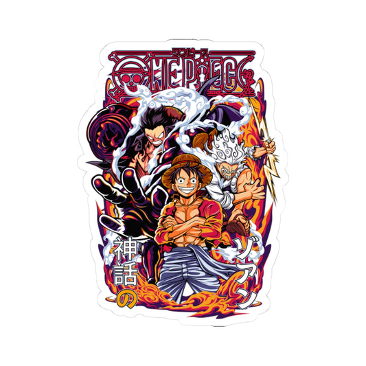 Kiss-Cut Stickers - One piece luffy gear form 5