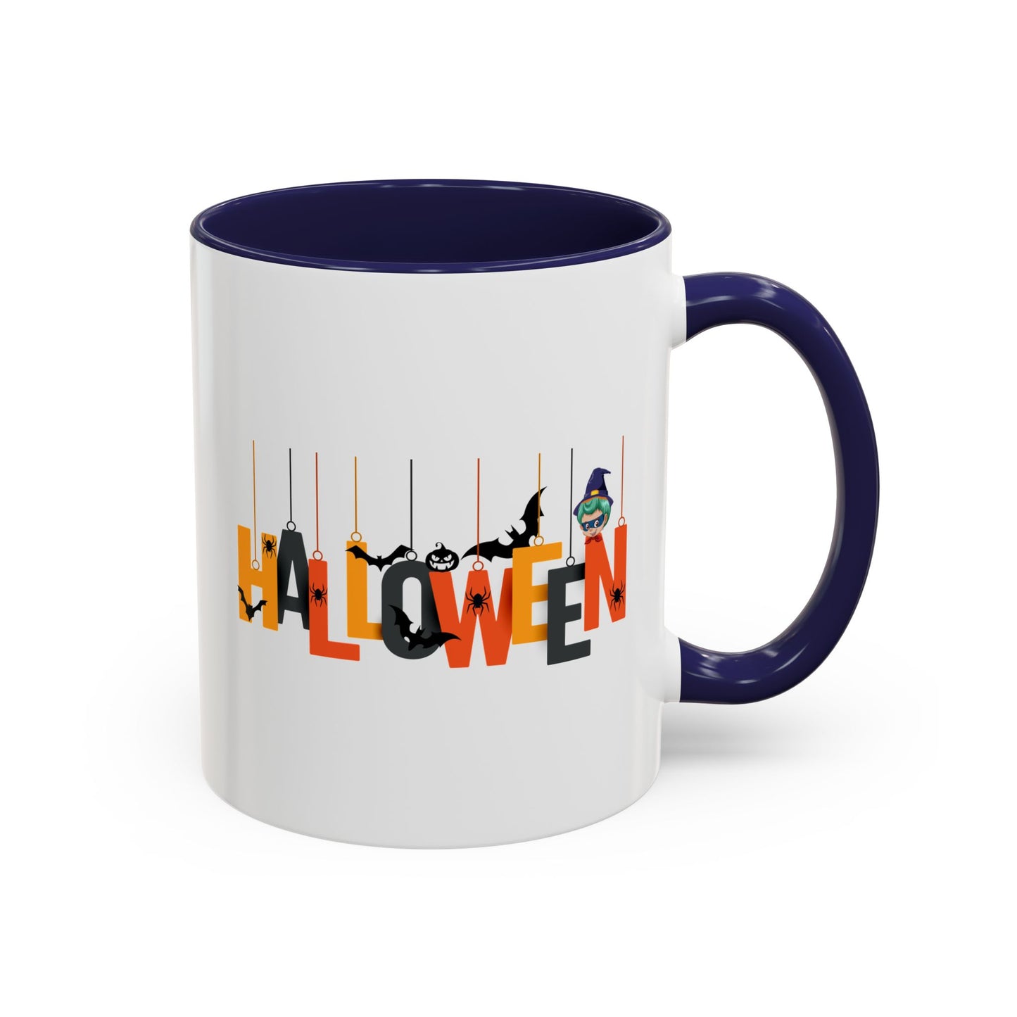Accent Coffee Mug - Holloween hanging letters