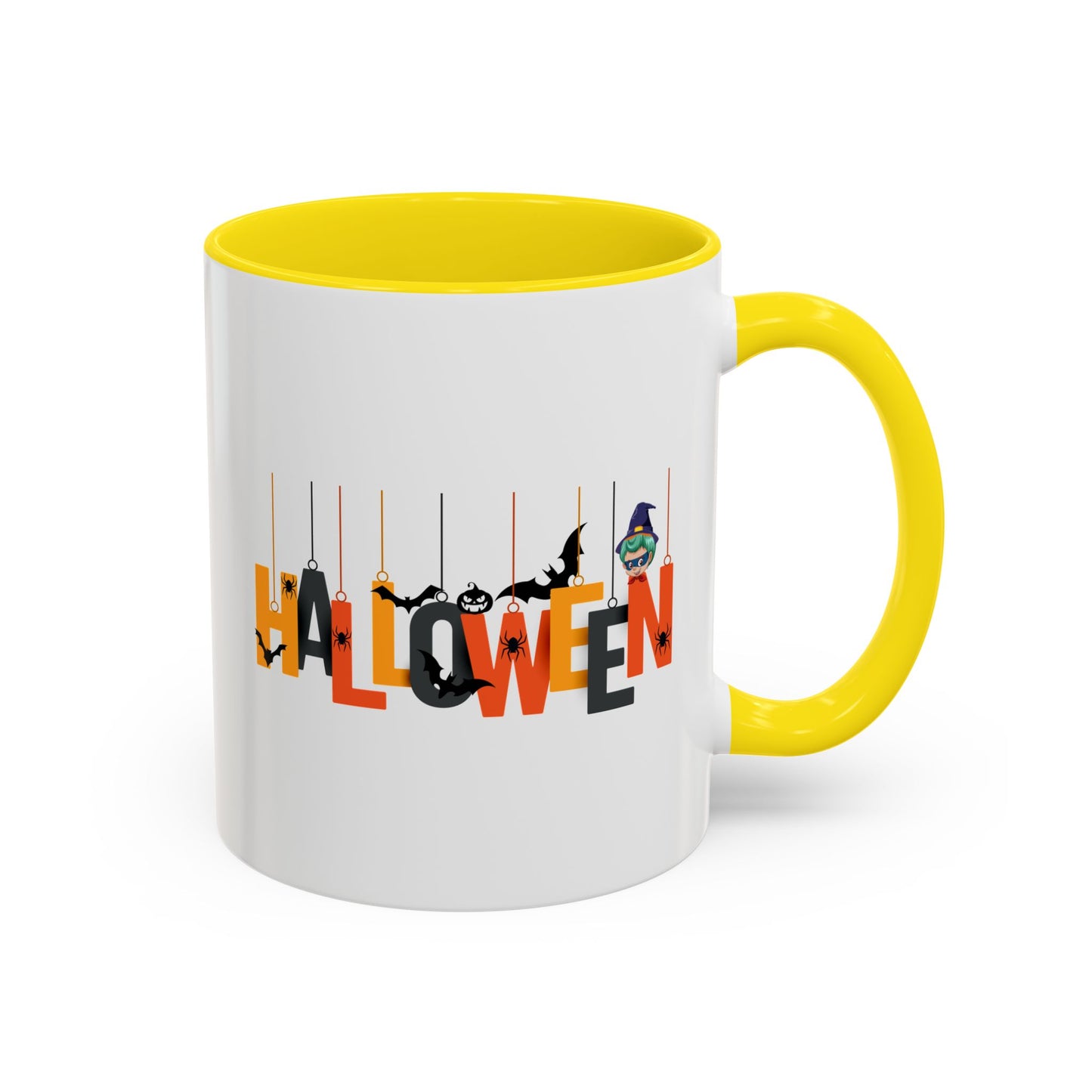 Accent Coffee Mug - Holloween hanging letters