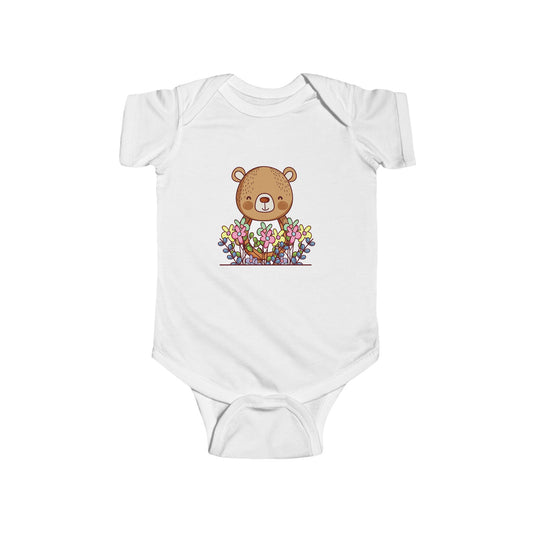 Infant Fine Jersey Bodysuit - Cute bear