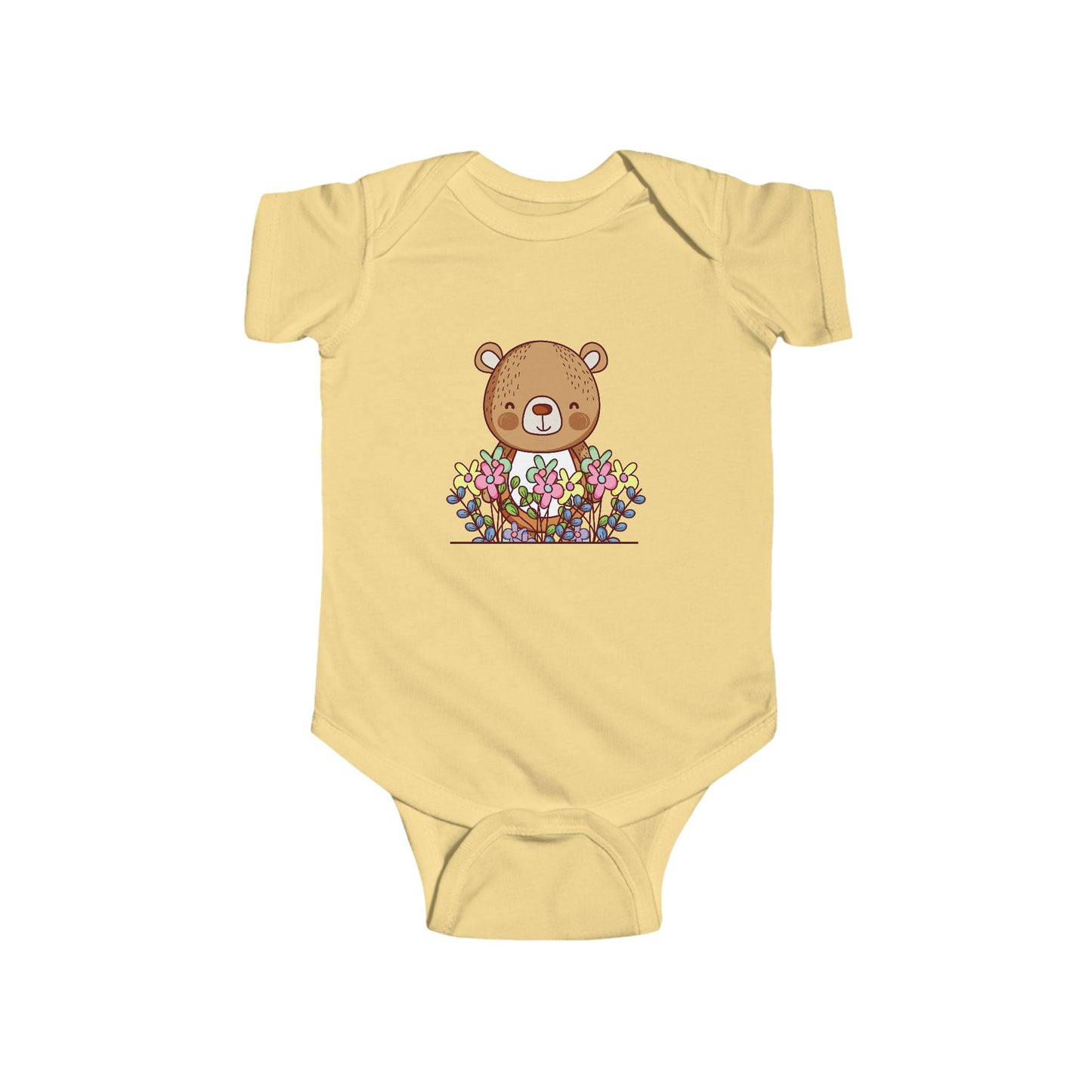 Infant Fine Jersey Bodysuit - Cute bear
